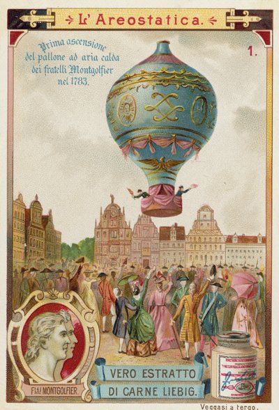 Primer vuelo sin ataduras del globo aerostático de los hermanos Montgolfier, 1783 de European School