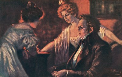 Franz Schubert, compositor austriaco (litografía en color) de European School