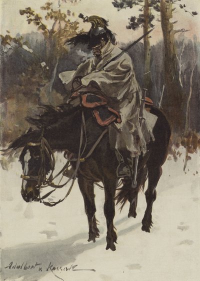 Coracero francés en servicio de centinela (1812) de European School
