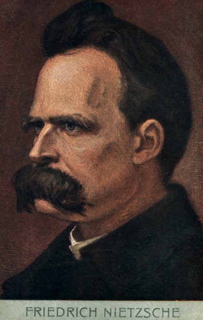 Friedrich Nietzsche (litografía en color) de European School