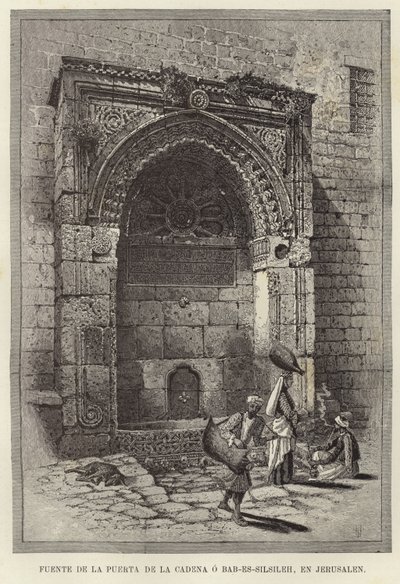 Fuente de la Puerta de la Cadena o Bab-Es-Silsileh en Jerusalén de European School