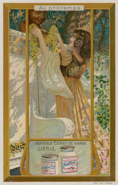 Niña poniendo flores en una estatua de European School