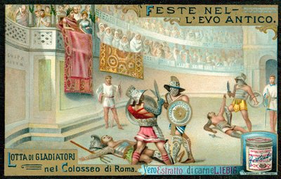 Combate de gladiadores en el Coliseo, Roma de European School