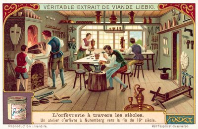 Taller de orfebrería en Núremberg, finales del siglo XVI de European School