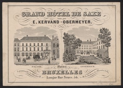 Grand Hotel De Saxe, E Kervand-Obermeyer, Bruselas de European School