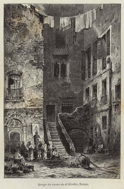 Grupo de casas en el Ghetto, Roma de European School