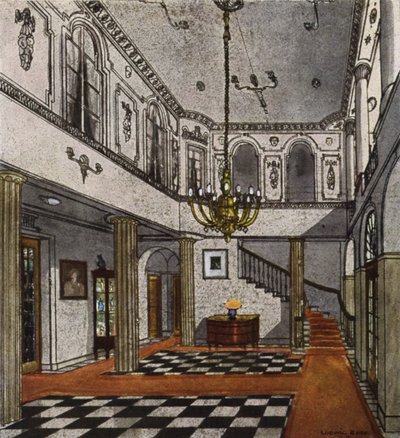 Salón (litografia en color) de European School
