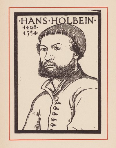 Hans Holbein el Joven, artista alemán (litografía) de European School