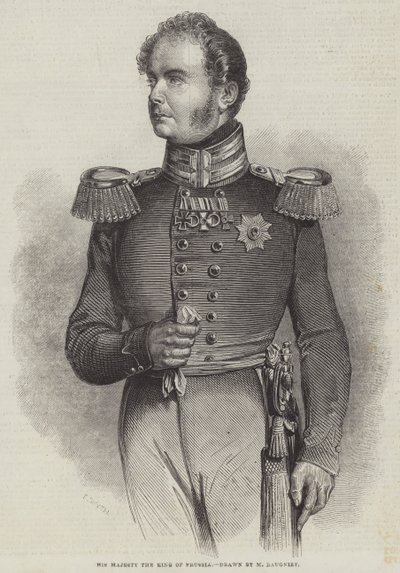 Su Majestad el Rey de Prusia (grabado) de European School