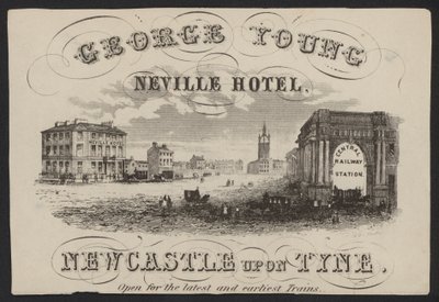 Tarjeta comercial de hotel (grabado) de European School