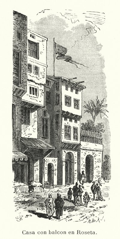 Casa con balcón en Rosetta, Egipto de European School
