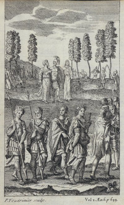 Ilustración para la traducción de la Eneida de Virgilio por John Dryden de European School