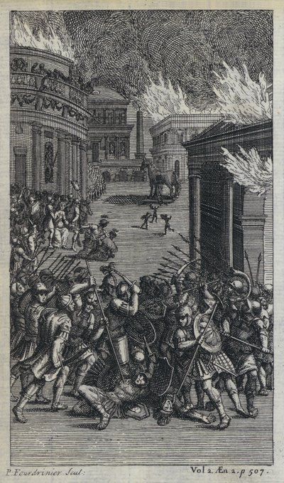 Ilustración para la traducción de la Eneida de Virgilio por John Dryden de European School