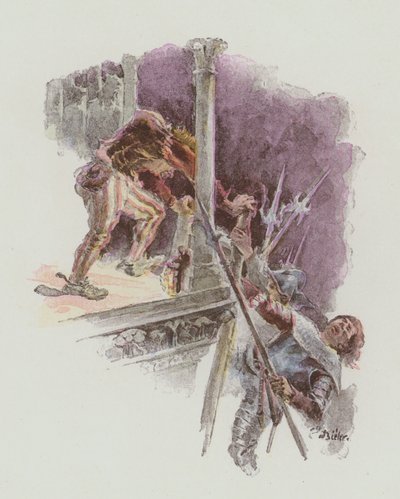 Ilustración para Notre-Dame de París de Victor Hugo de European School