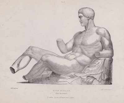 Ilustración para La anatomía de las formas externas del hombre: Mármoles de Elgin, El Theseus de European School