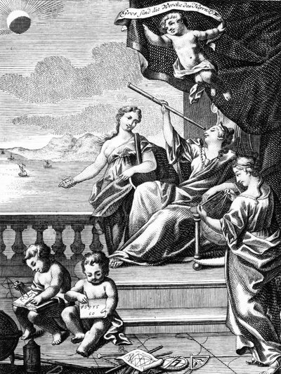 Ilustración de astronomía, c.1771 de European School