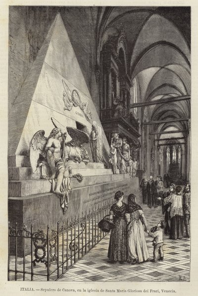 Italia - Tumba de Canova, en la iglesia de Santa Maria Gloriosa dei Frari, Venecia de European School