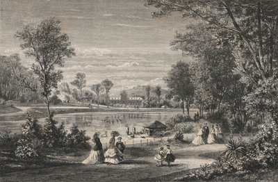 Jardín de Aclimatación, Bois De Boulogne (grabado) de European School