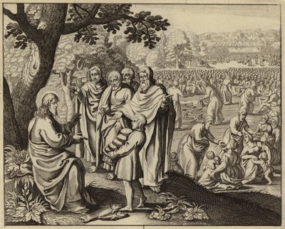 Jesucristo alimentando a los cinco mil (grabado) de European School
