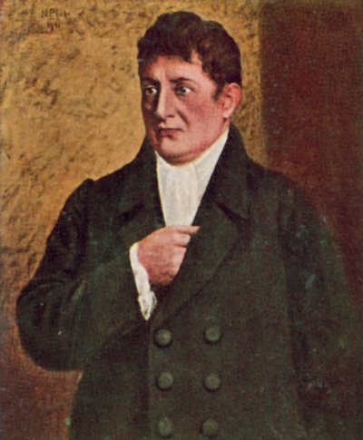 Johann Gottlieb Fichte, filósofo y escritor alemán (litografía en color) de European School