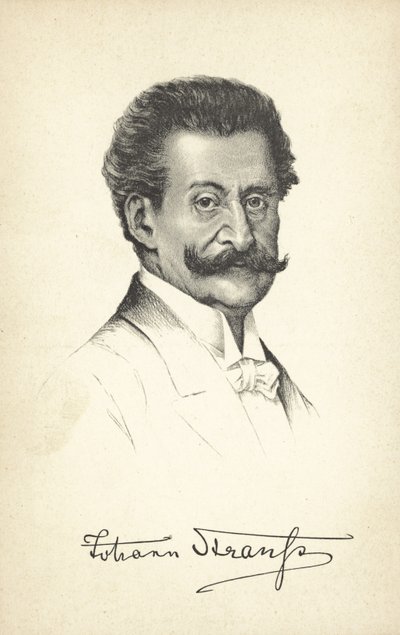 Johann Strauss el Joven (litografía) de European School