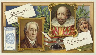 Johann Wolfgang von Goethe y William Shakespeare de European School