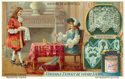 Rey Luis XIV de Francia y Jean-Baptiste Colbert de European School