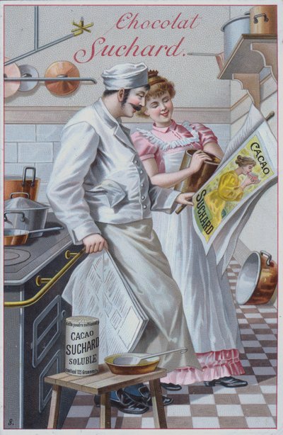 Escena de cocina, anuncio de cacao Suchard de European School