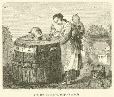 La cangue, suplicio chino (grabado) de European School