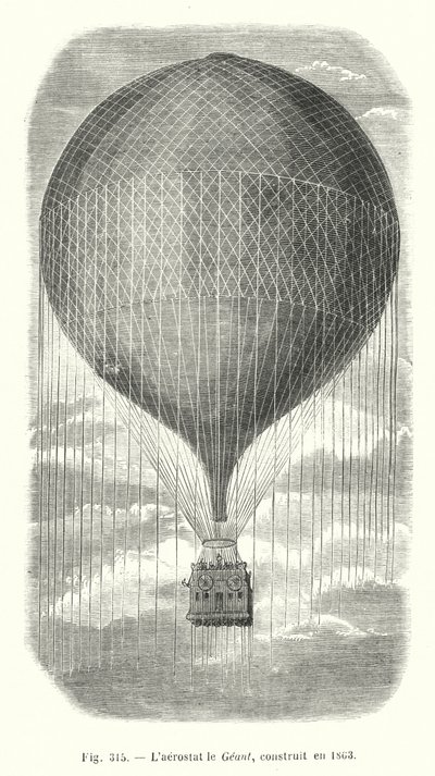El aerostato el Gigante, construido en 1863 de European School