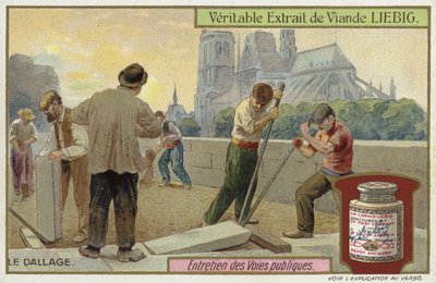 Colocación de losas de pavimento de European School