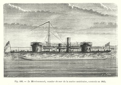 El Miantonomoah, monitor de mar de la marina americana, construido en 1865 de European School