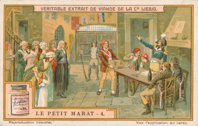 Le Petit Marat, tarjeta Liebig, principios del siglo XX (cromo) de European School