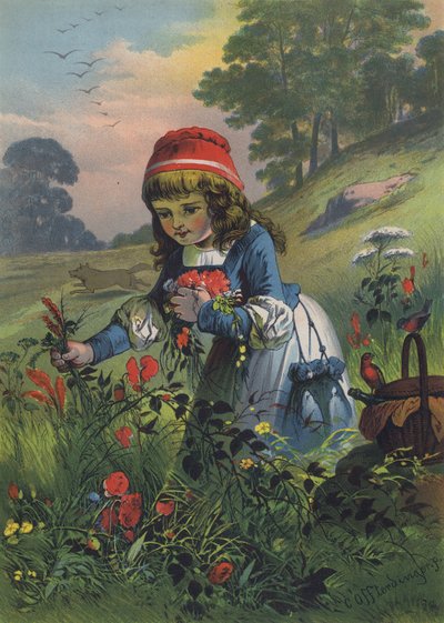 Caperucita Roja (litografía a color) de European School