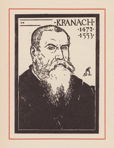 Lucas Cranach el Viejo, artista renacentista alemán (litografía) de European School