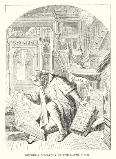 El descubrimiento de la Biblia latina por Lutero de European School