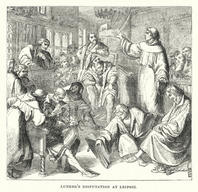 Disputa de Lutero en Leipzig (grabado) de European School
