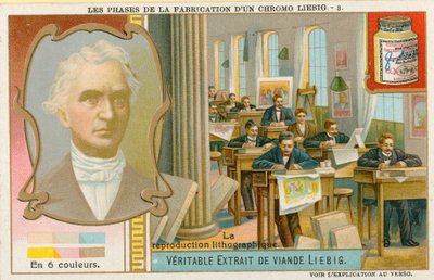 Haciendo una Cromolitografía de Liebig de European School