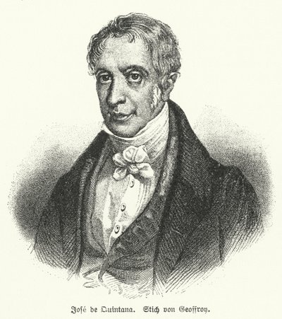 Manuel José Quintana, poeta español (litografía) de European School