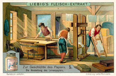 Fabricación de papel de lino de European School