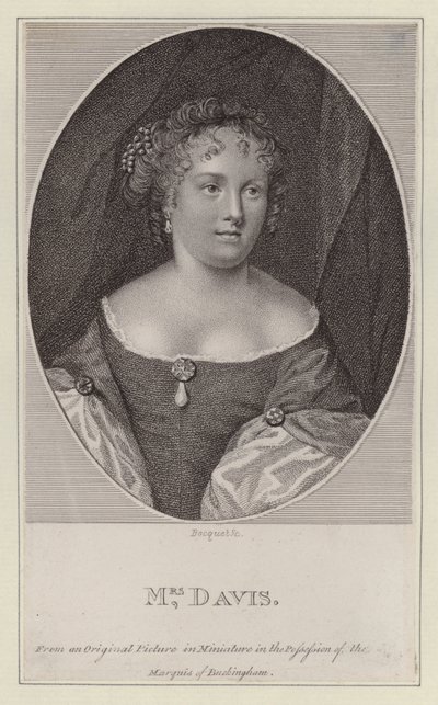 Mary Davis, actriz inglesa (grabado) de European School