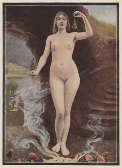 Venus moderna (litografía en color) de European School