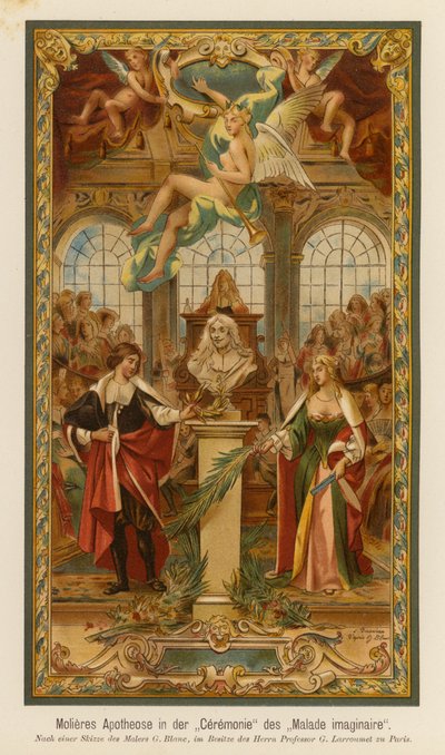 Le Malade Imaginaire de Moliere (litografía en color) de European School
