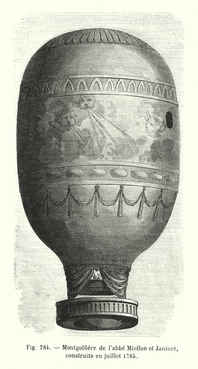 Montgolfiera del abate Miollan y Janinet, construida en julio de 1785 de European School