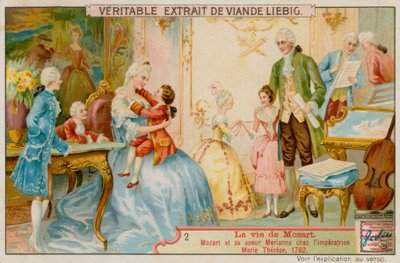 Mozart y su hermana Marianne con la emperatriz María Teresa de European School