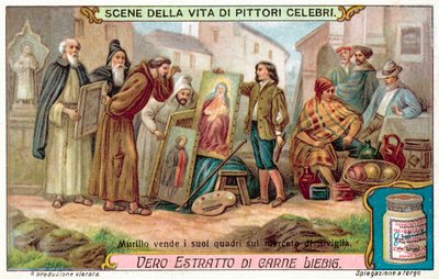 Murillo vendiendo sus pinturas en el mercado de Sevilla de European School