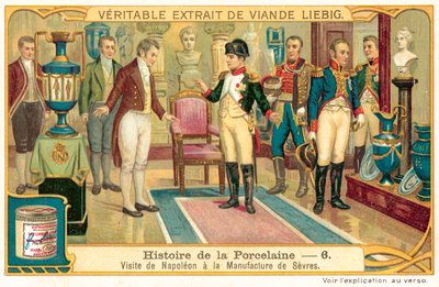 Napoleón I visitando la fábrica de porcelana en Sèvres, Francia de European School