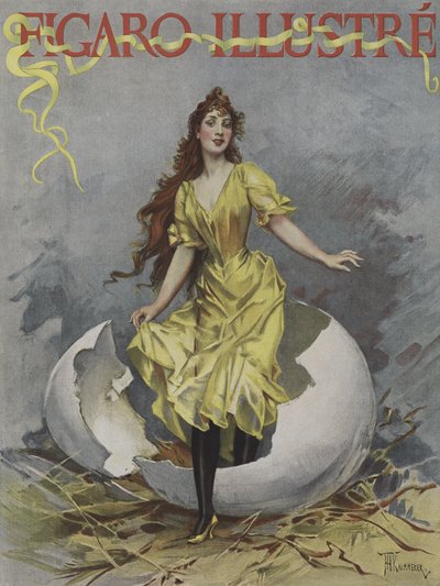 Huevo de Pascua. Portada de Le Figaro Illustre, abril de 1893 de European School
