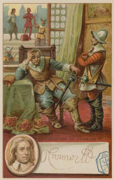 Oliver Cromwell y la ejecución de Carlos I, 1649 de European School