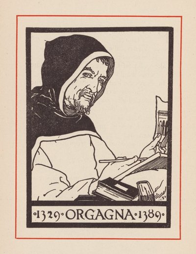 Orcagna, artista y arquitecto medieval italiano (litografía) de European School